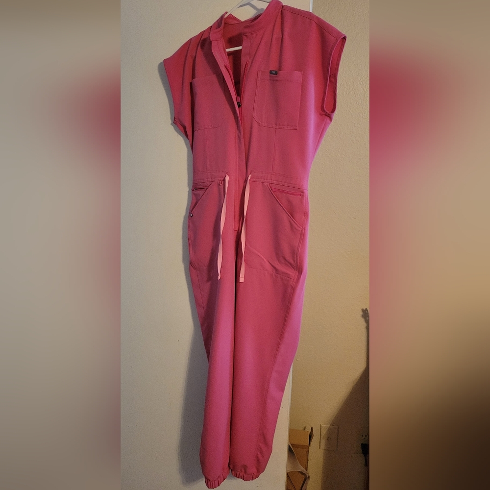 NWOT Figs Hot Pink Jumpsuit